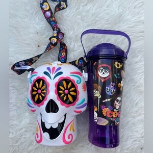 Disney coco Skull sipper & Disneyland -Disney Pixar -Coco Purple Souvenir Cup
